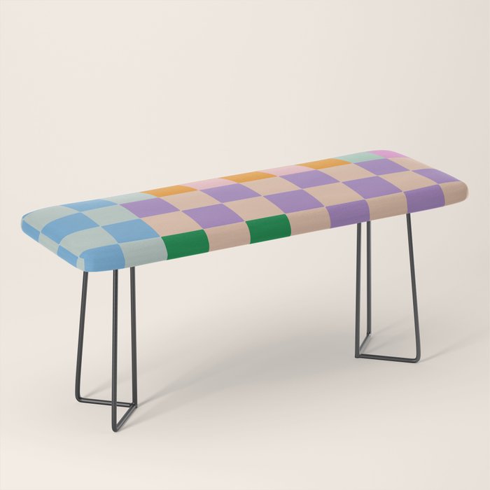 Checkerboard Collage Bench Gallery Image 1