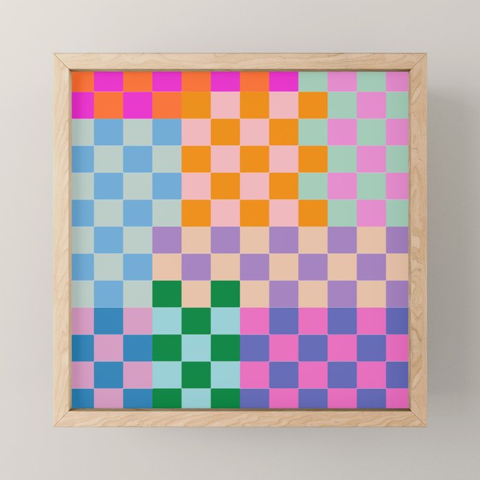 Checkerboard Collage Mini Art Print Gallery Image 1
