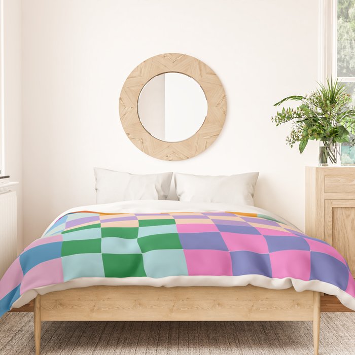 Checkerboard Collage Duvet Cover Gallery Image 3