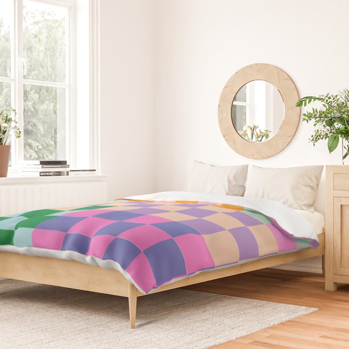Checkerboard Collage Duvet Cover Gallery Image 2