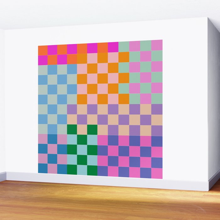 Checkerboard Collage Wall Mural Gallery Image 2