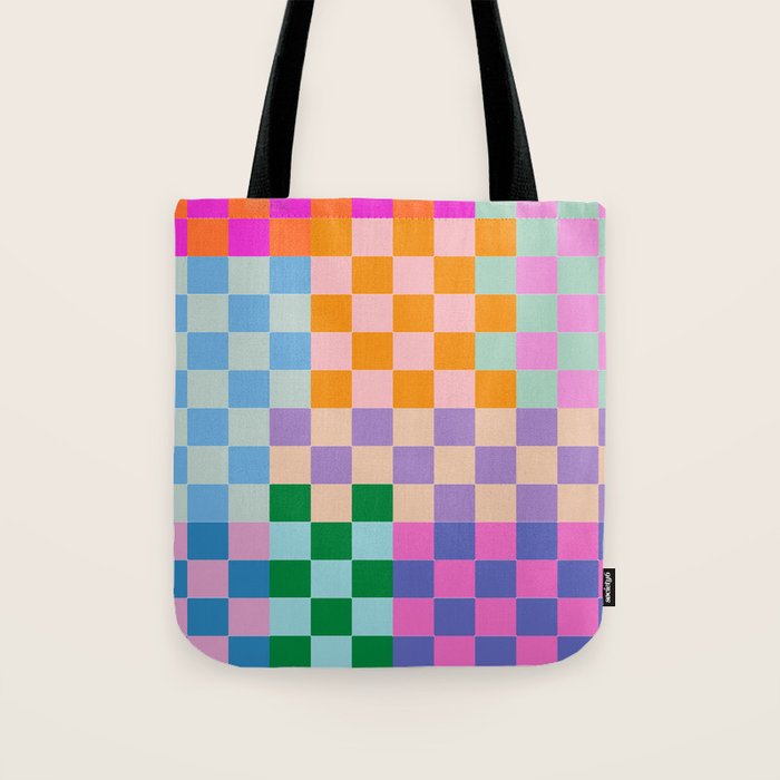 Checkerboard Collage Tote Bag Gallery Image 1
