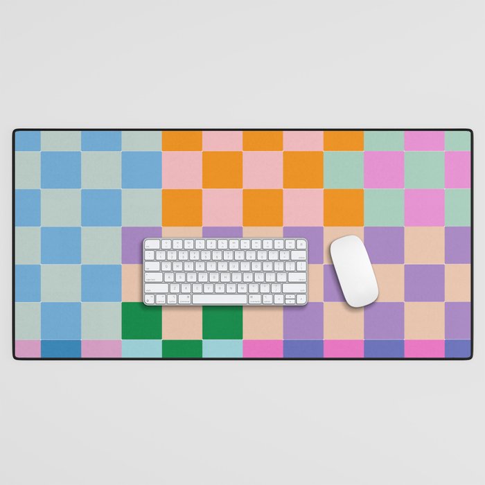 Checkerboard Collage Desk Mat Gallery Image 1