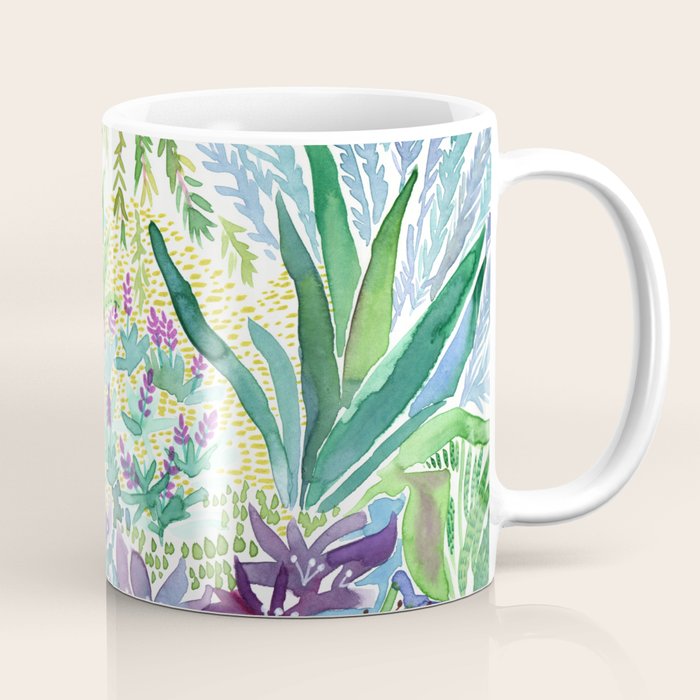 Tropical Garden Watercolor Coffee Mug Gallery Image 1