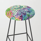 Tropical Garden Watercolor Stool Gallery Image 2