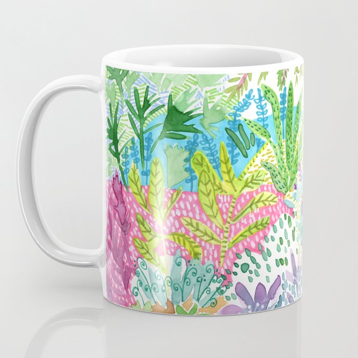 Tropical Garden Watercolor Coffee Mug Gallery Image 3