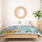 Tropical Garden Watercolor Duvet Cover Gallery Image 3