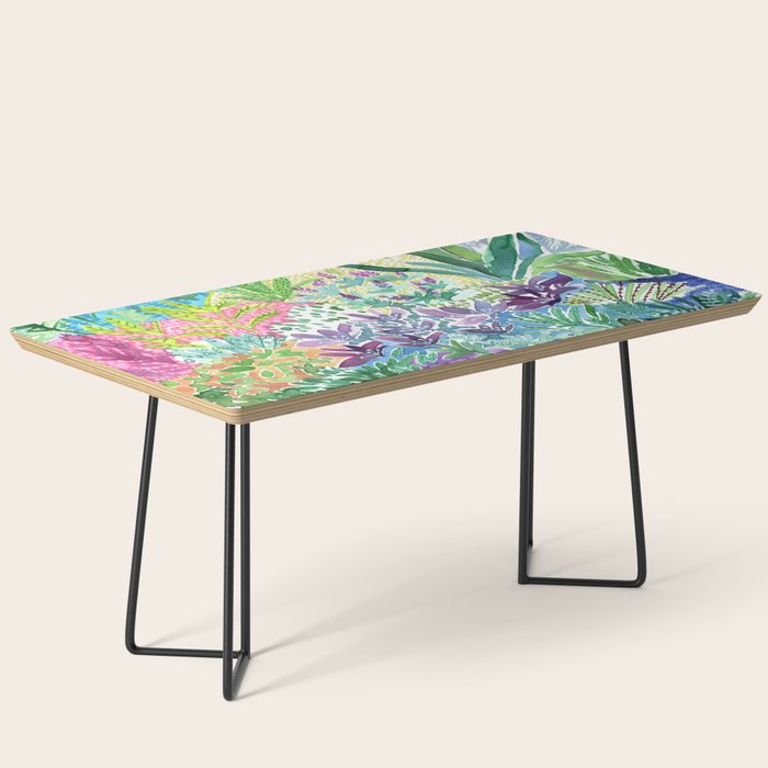 Tropical Garden Watercolor Coffee Table Gallery Image 1