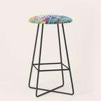 Tropical Garden Watercolor Stool Gallery Image 1