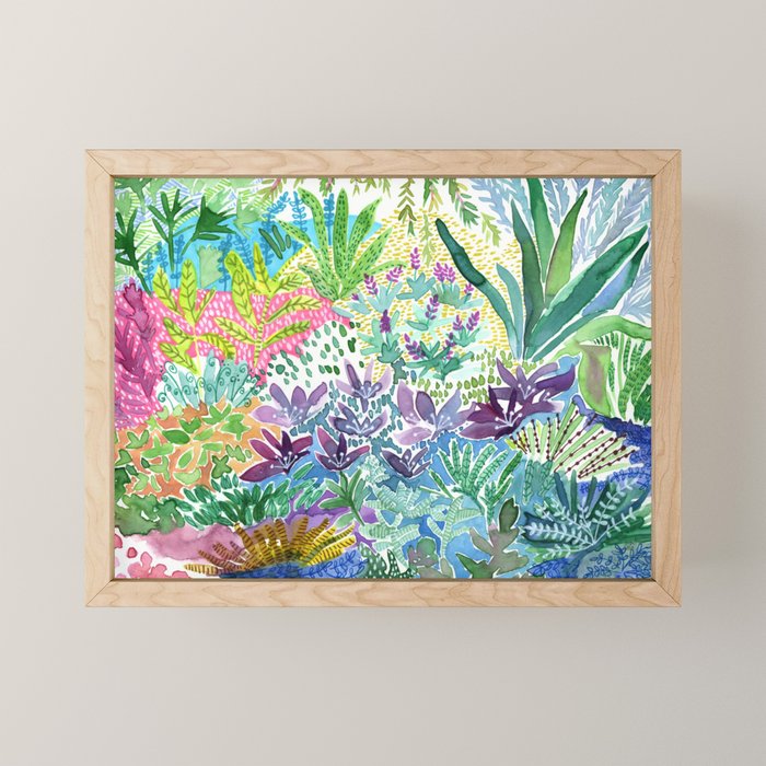 Tropical Garden Watercolor Mini Art Print Gallery Image 1