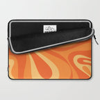Mod Swirl Retro Abstract Pattern Orange Tangerine Yellow Laptop Sleeve Gallery Image 2