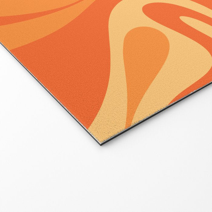Mod Swirl Retro Abstract Pattern Orange Tangerine Yellow Welcome Mat Gallery Image 2