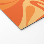 Mod Swirl Retro Abstract Pattern Orange Tangerine Yellow Welcome Mat Gallery Image 2