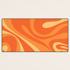 Mod Swirl Retro Abstract Pattern Orange Tangerine Yellow Desk Mat Gallery Image 3