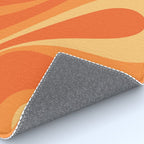 Mod Swirl Retro Abstract Pattern Orange Tangerine Yellow Rug Gallery Image 4