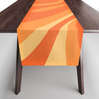 Mod Swirl Retro Abstract Pattern Orange Tangerine Yellow Table Runner Gallery Image 1