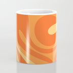 Mod Swirl Retro Abstract Pattern Orange Tangerine Yellow Coffee Mug Gallery Image 4