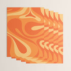 Mod Swirl Retro Abstract Pattern Orange Tangerine Yellow Wrapping Paper Gallery Image 3