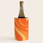 Mod Swirl Retro Abstract Pattern Orange Tangerine Yellow Wine Chiller Gallery Image 1