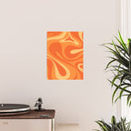 Mod Swirl Retro Abstract Pattern Orange Tangerine Yellow Poster Gallery Image 2