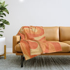 Mod Swirl Retro Abstract Pattern Orange Tangerine Yellow Throw Blanket Gallery Image 1