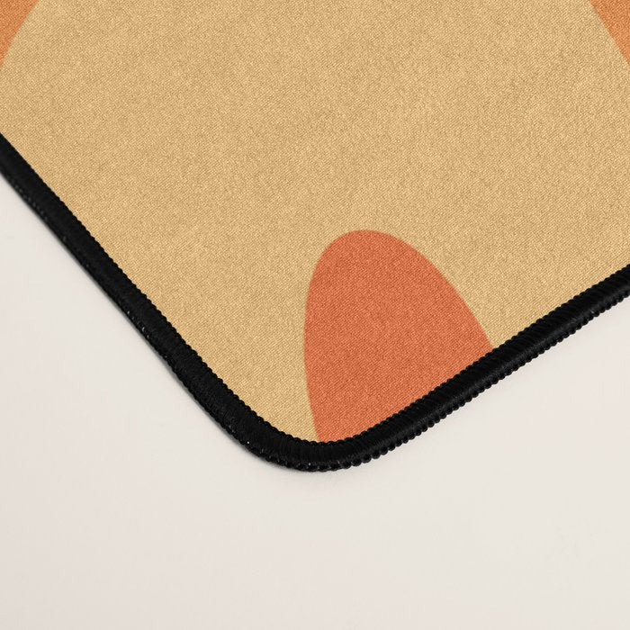 Mod Swirl Retro Abstract Pattern Orange Tangerine Yellow Desk Mat Gallery Image 4