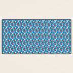 Strawberries Galore Pattern On Blue Desk Mat Gallery Image 3