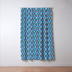 Strawberries Galore Pattern On Blue Window Curtain Gallery Image 3