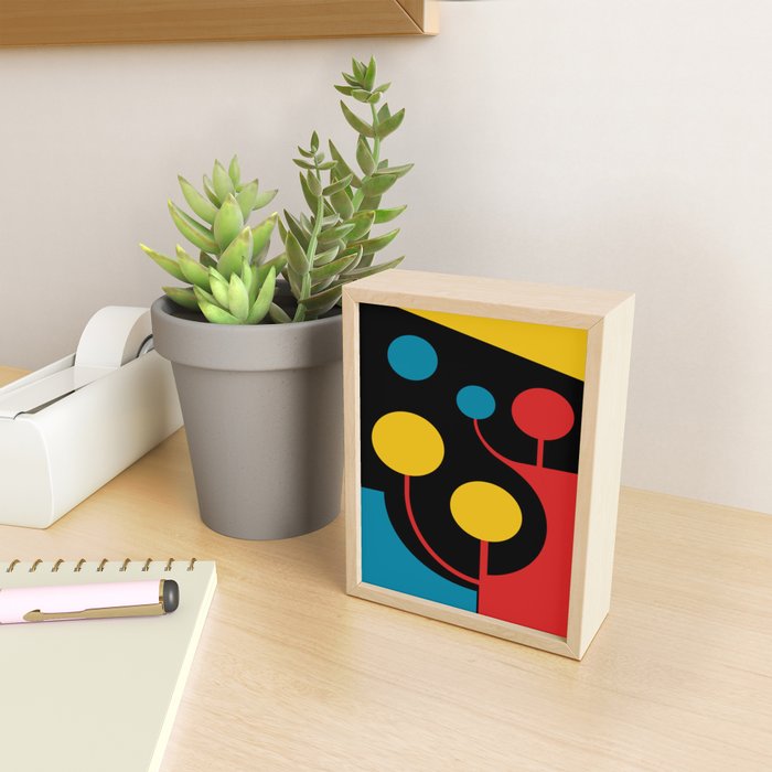 Mid Century Modern Geometric Abstract Mini Art Print Gallery Image 2