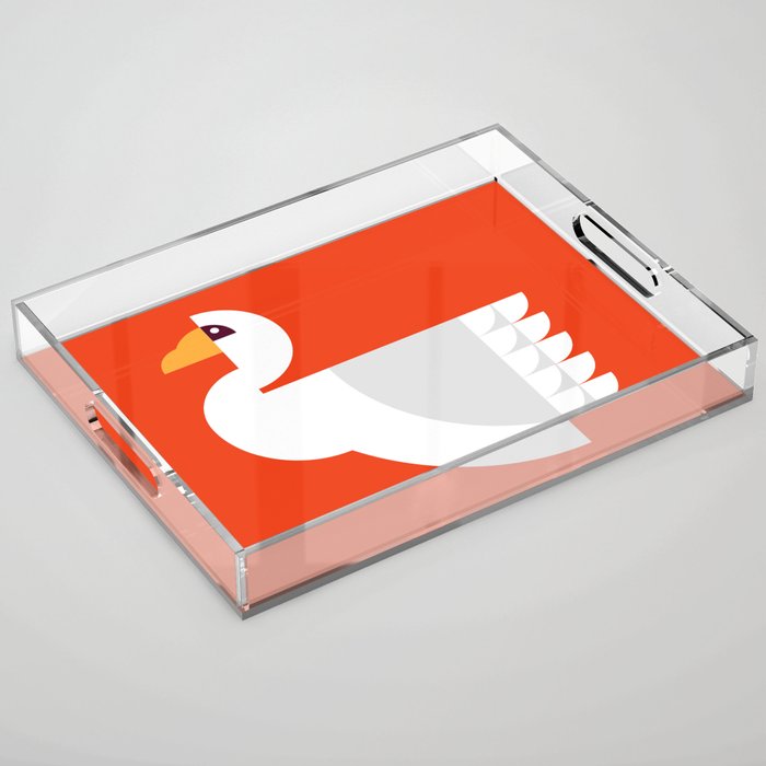 Geometric swan Acrylic Tray Gallery Image 1