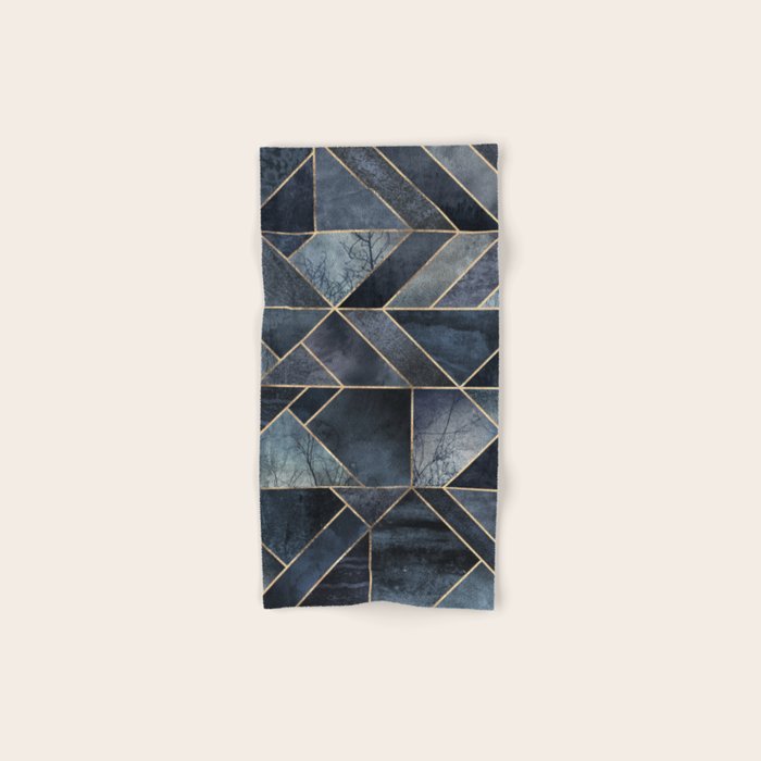 Abstract Nature - Dark Blue Bath Towel Gallery Image 1