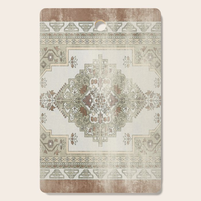 turkish floral - sage & brown Cutting Board Gallery Image 1