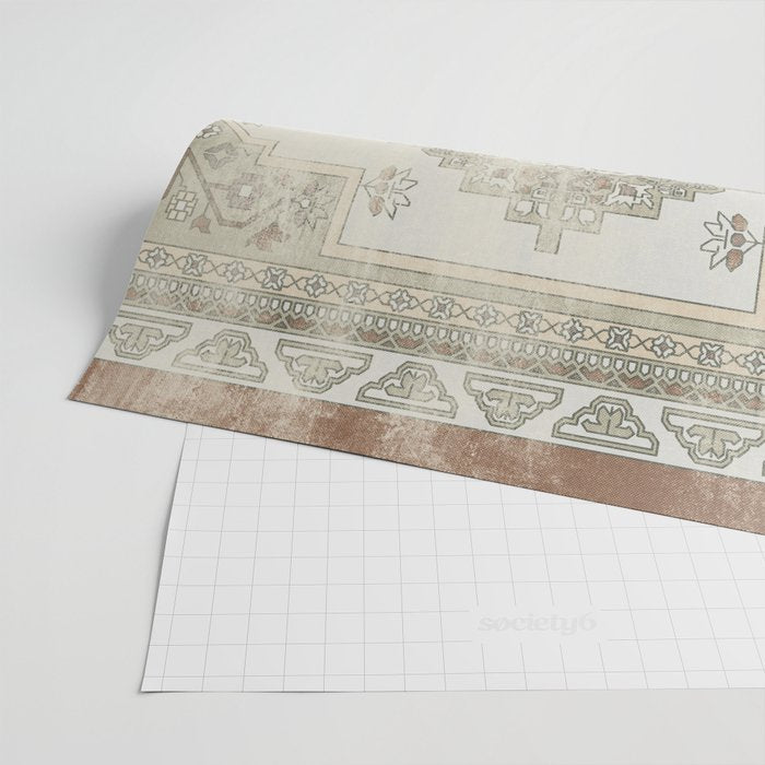 turkish floral - sage & brown Wrapping Paper Gallery Image 2
