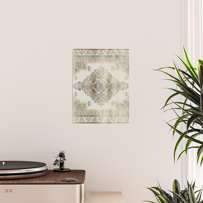 turkish floral - sage & brown Poster Gallery Image 2