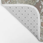 turkish floral - sage & brown Bath Mat Gallery Image 2