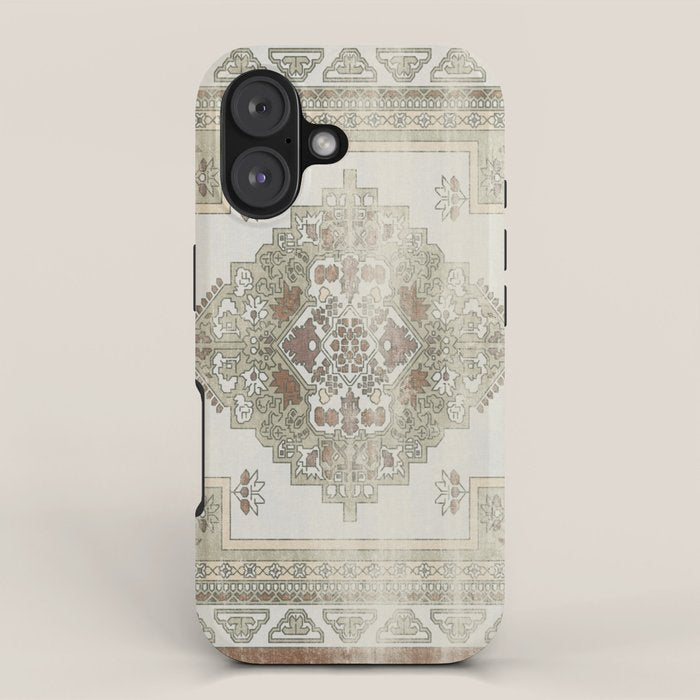 turkish floral - sage & brown iPhone Case Gallery Image 1