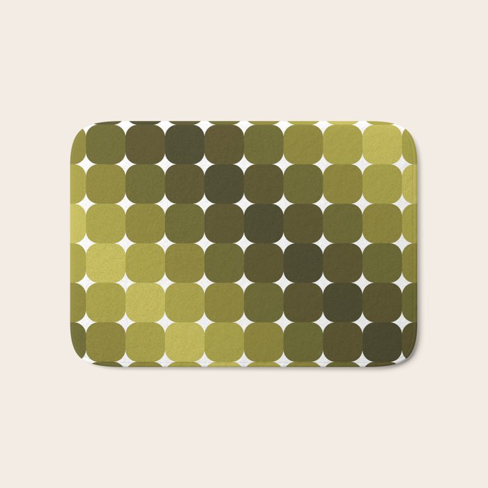 Retro Rounded Rectangle Gradient - Green Bath Mat Gallery Image 1