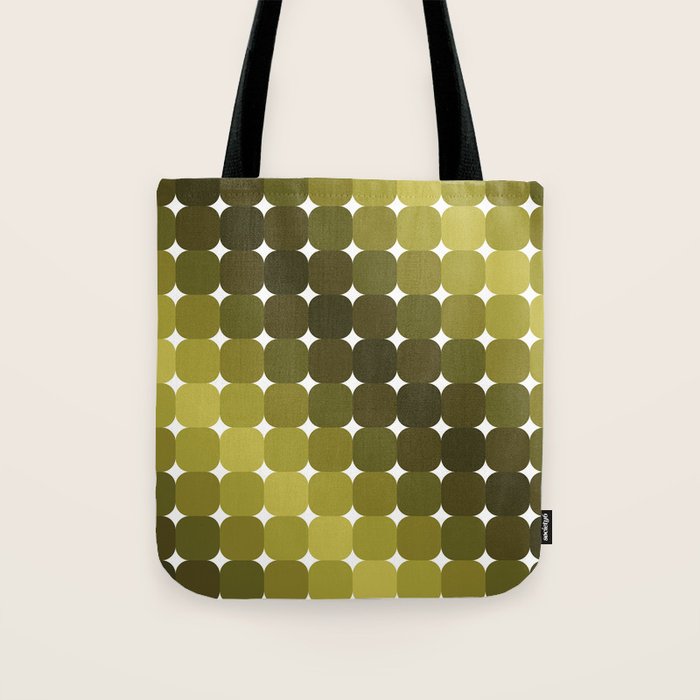 Retro Rounded Rectangle Gradient - Green Tote Bag Gallery Image 1