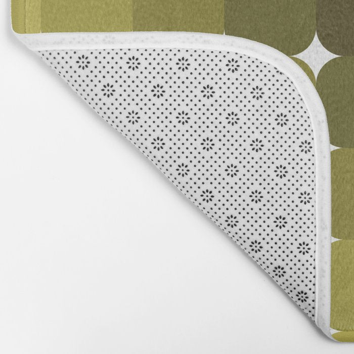 Retro Rounded Rectangle Gradient - Green Bath Mat Gallery Image 2