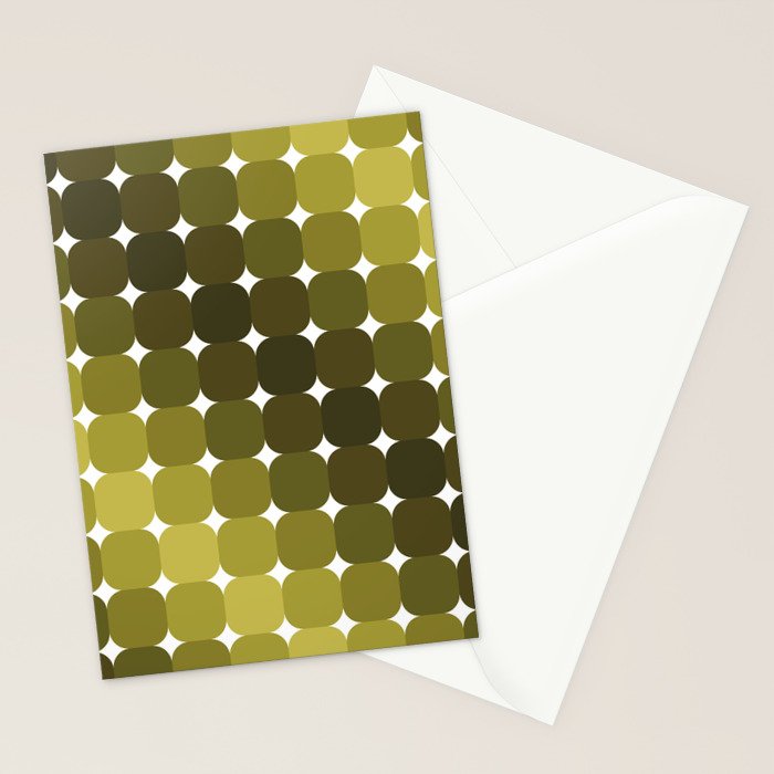Retro Rounded Rectangle Gradient - Green Stationery Card Gallery Image 2