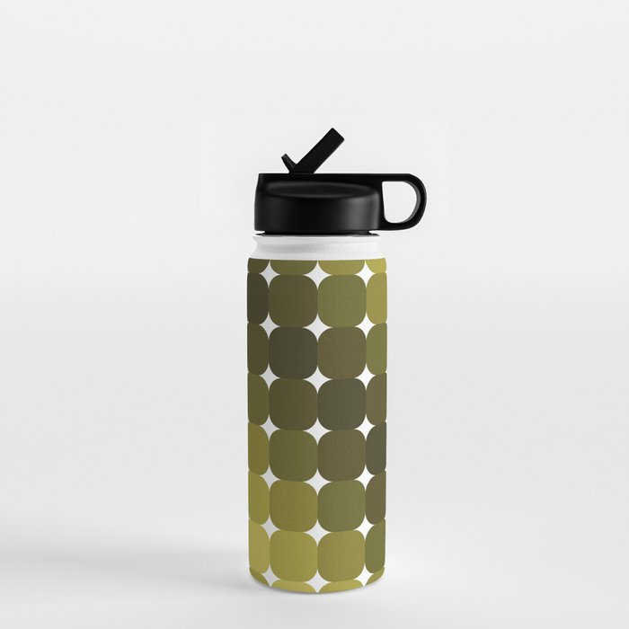 Retro Rounded Rectangle Gradient - Green Water Bottle Gallery Image 1