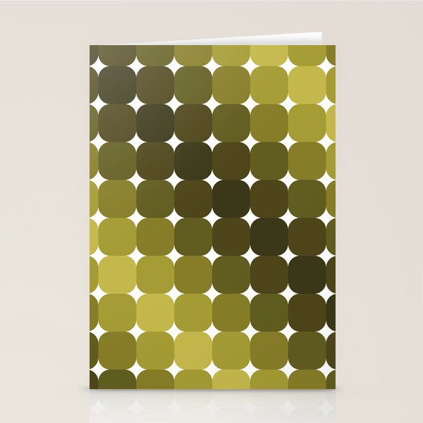 Retro Rounded Rectangle Gradient - Green Stationery Card Gallery Image 2