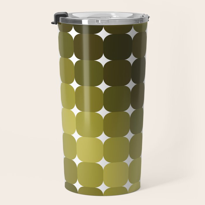 Retro Rounded Rectangle Gradient - Green Travel Mug Gallery Image 3