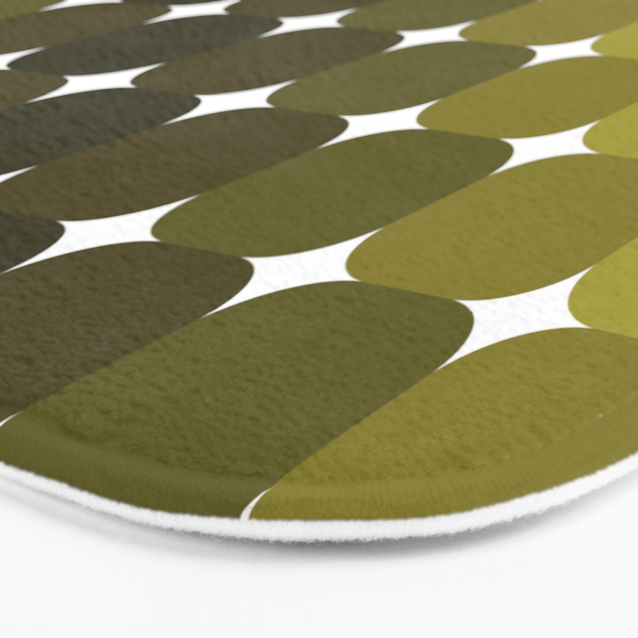 Retro Rounded Rectangle Gradient - Green Bath Mat Gallery Image 3