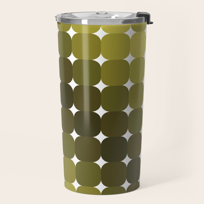 Retro Rounded Rectangle Gradient - Green Travel Mug Gallery Image 2