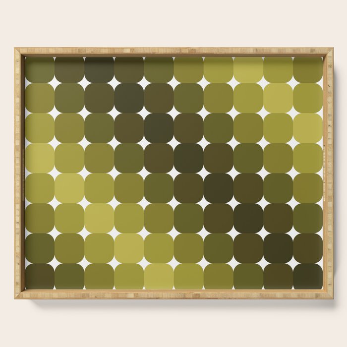 Retro Rounded Rectangle Gradient - Green Serving Tray Gallery Image 1