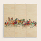 philadelphia skyline Wood Wall Art Gallery Image 1