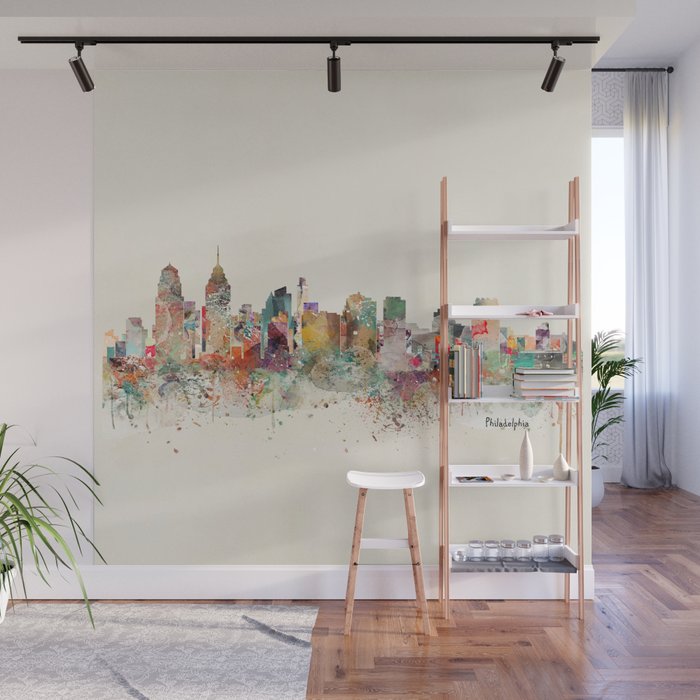 philadelphia skyline Wall Mural Gallery Image 1