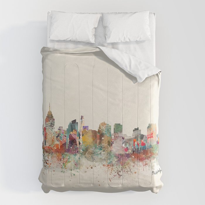 philadelphia skyline Comforter Gallery Image 1