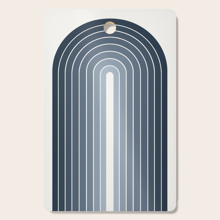 Gradient Arch II Natural Blue Mid Century Modern Rainbow Cutting Board Gallery Image 1